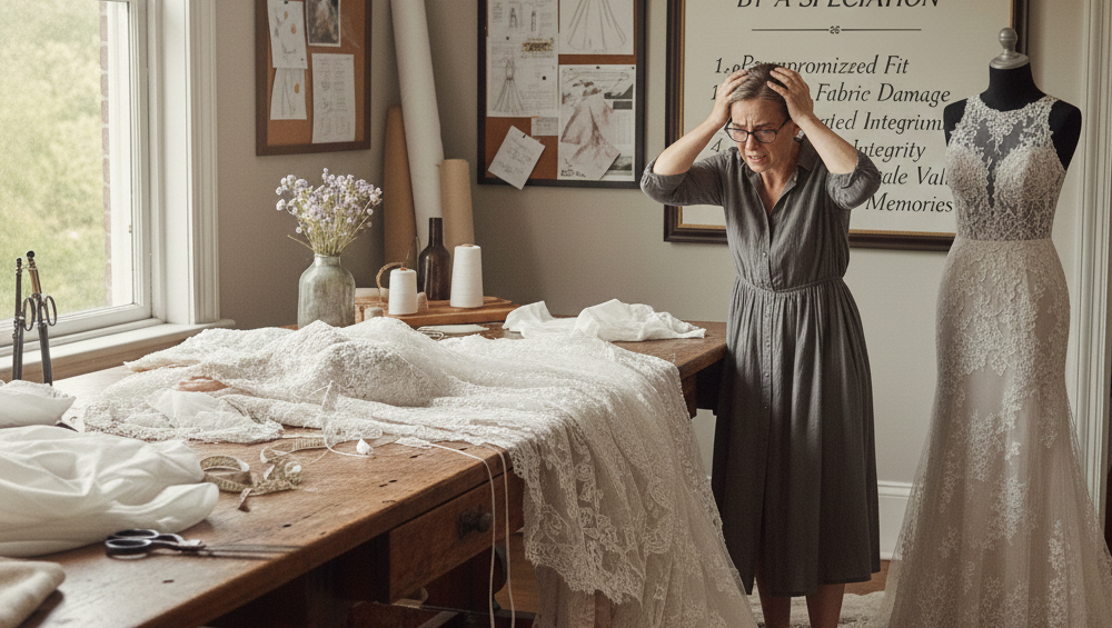 Risks of Incorrect Wedding Dress Alteration