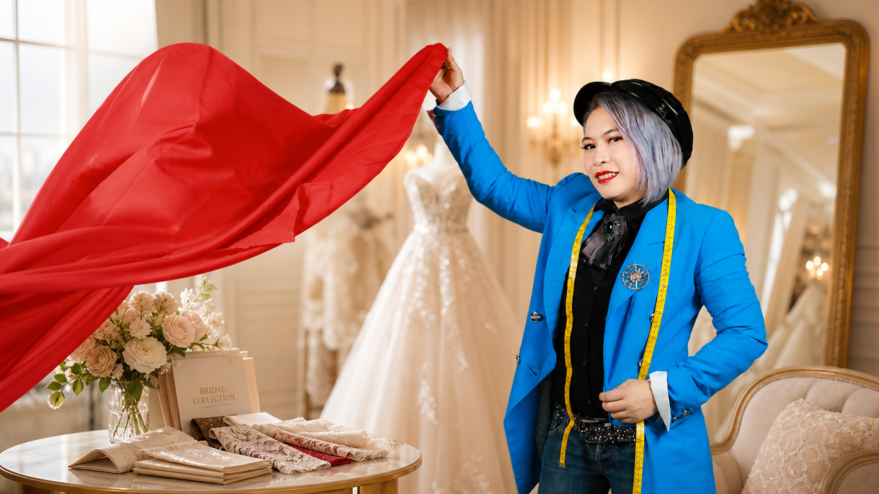 Woon Khiaozen assessing sentimental and high-value garments, Mallika Thaidress